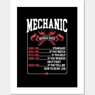 Mechanic Hourly Rate Labor Rates Mechanic Posters and Art